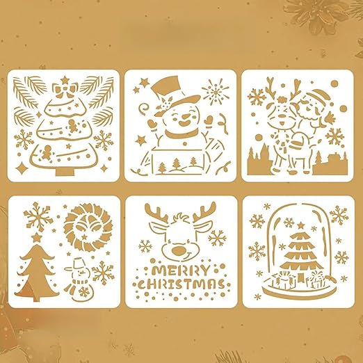 merry christmas stencil diy
