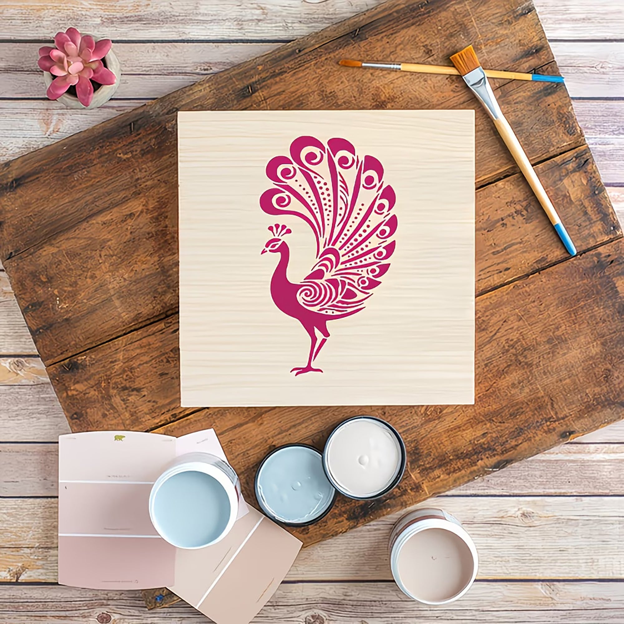 reusable stencil for mdf board artwork
