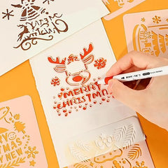 xmas tree stencil diy
