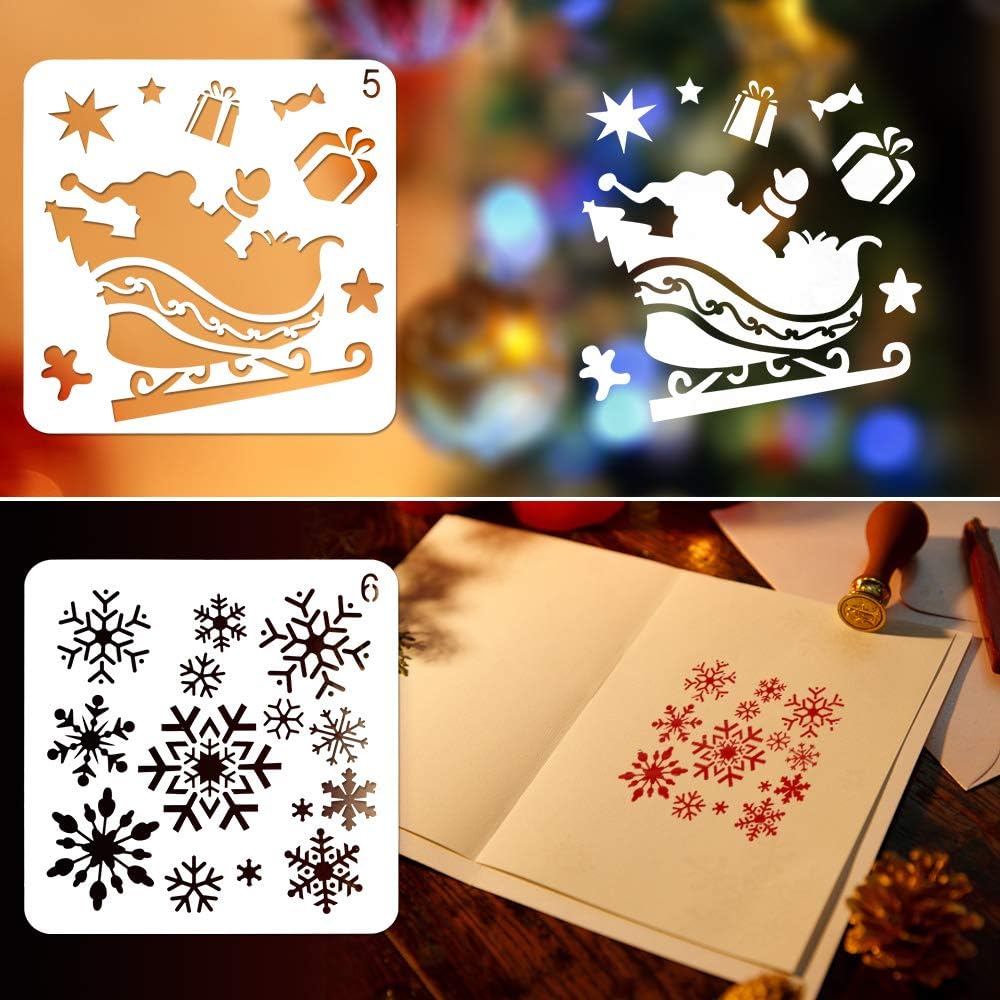 diy xmas art drawing stencils
