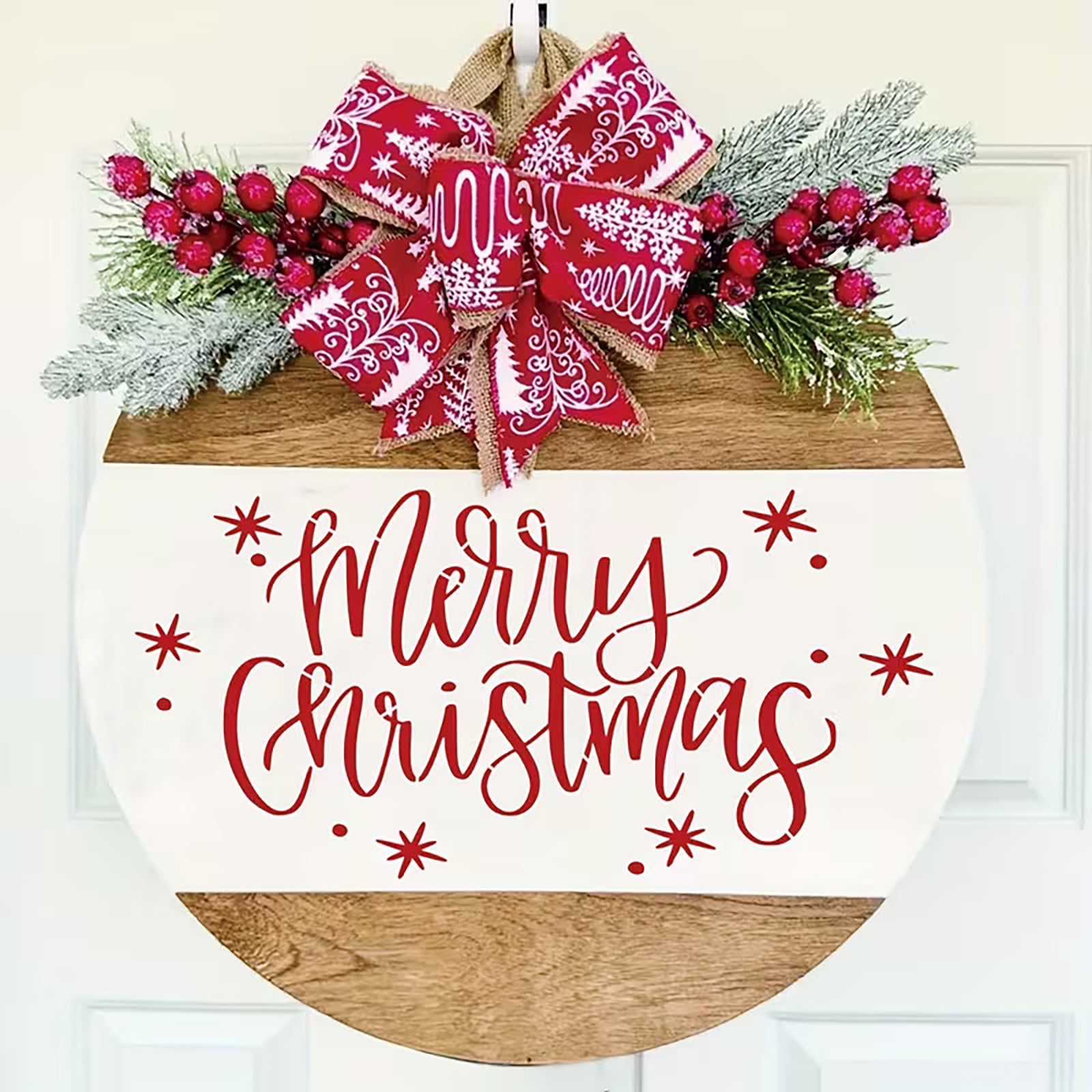 snowflake santa reindeer stencil
