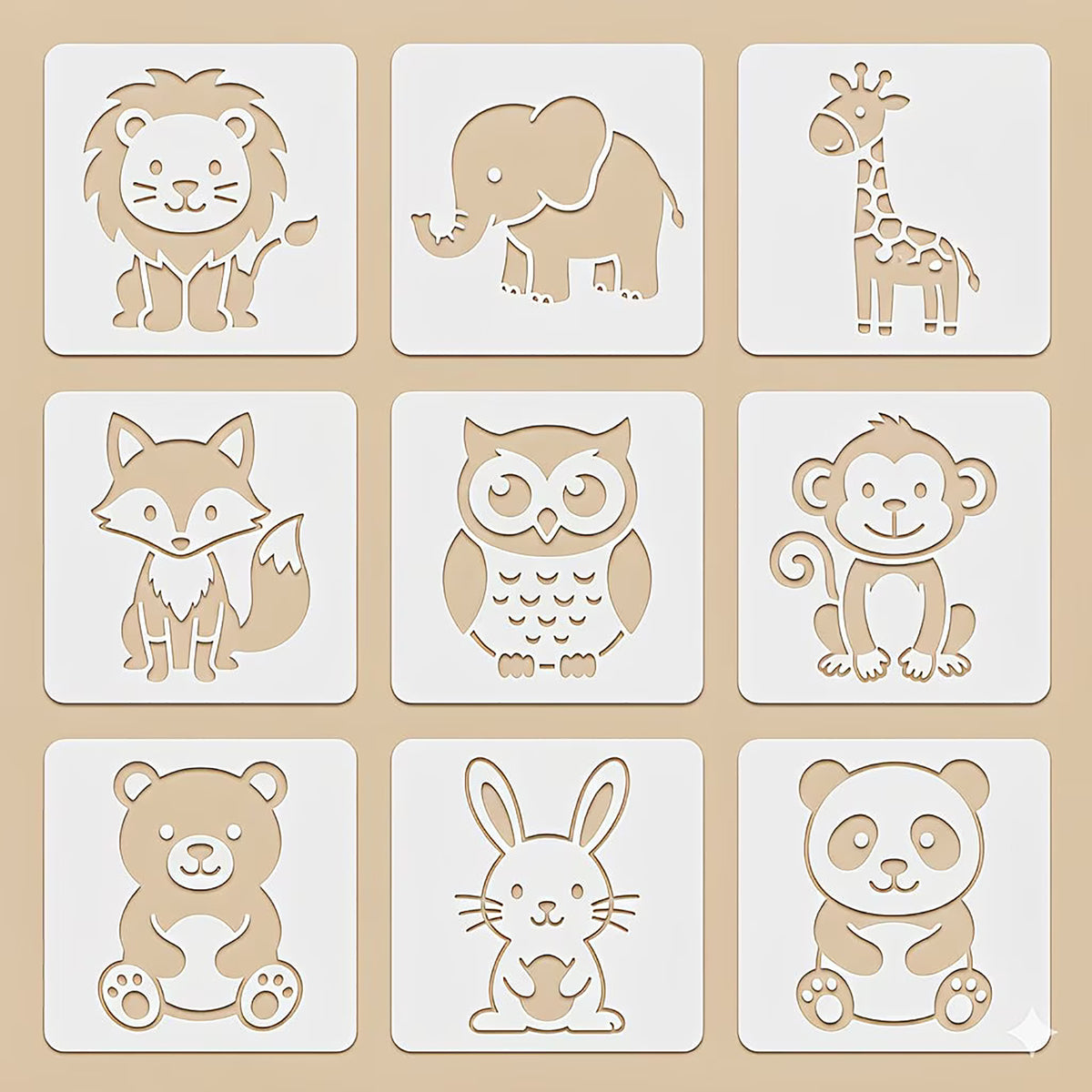 animal drawing stencil set for kids