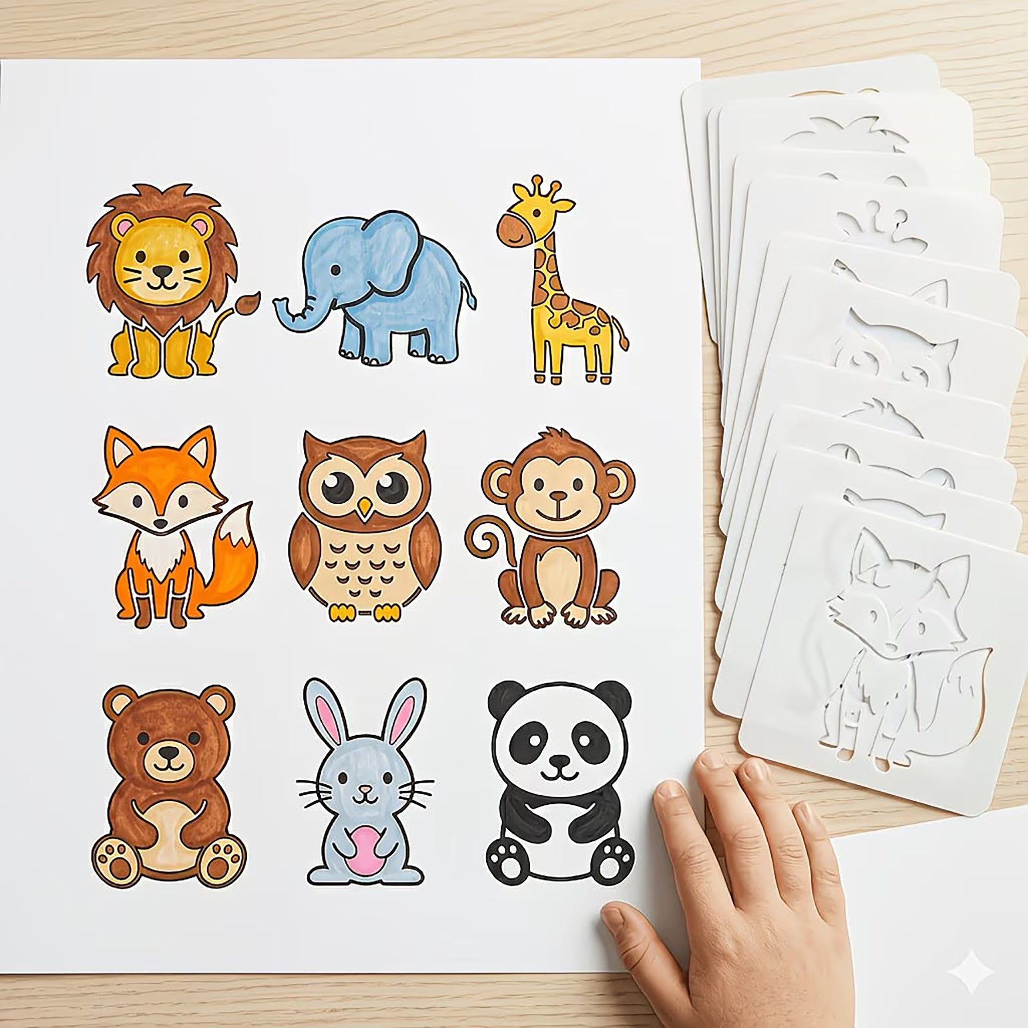 animal shape stencil for paper crafts