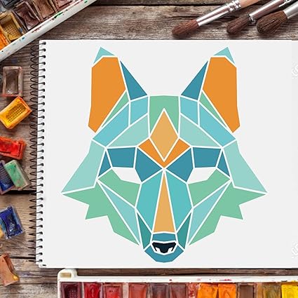 geometric animal stencil
