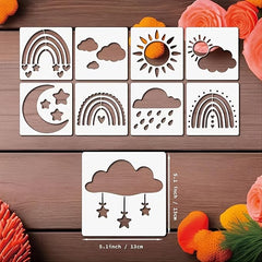 sun cloud stencil
