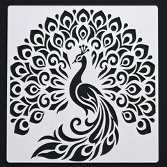 peacock mandala reusable painting stencil for diy art projects