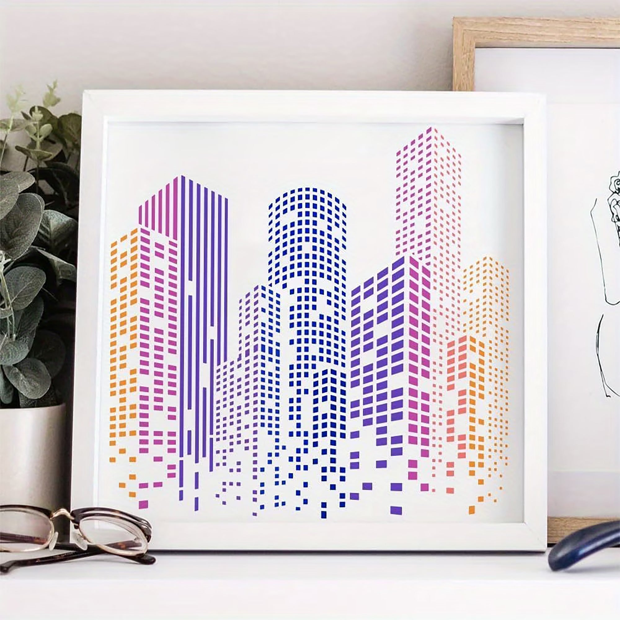 plastic reusable stencil for wall art


