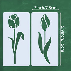 Floral Stencil Templates for Fabric, Canvas & Wood