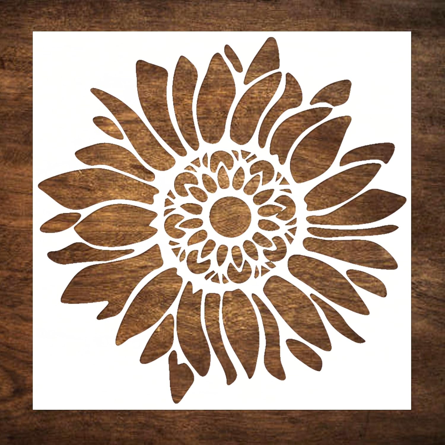 boho sunflower stencil for painting on wood and canvas