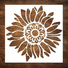 boho sunflower stencil for painting on wood and canvas