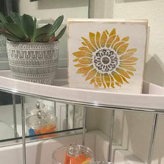 craft stencil for sunflower painting on furniture and wood