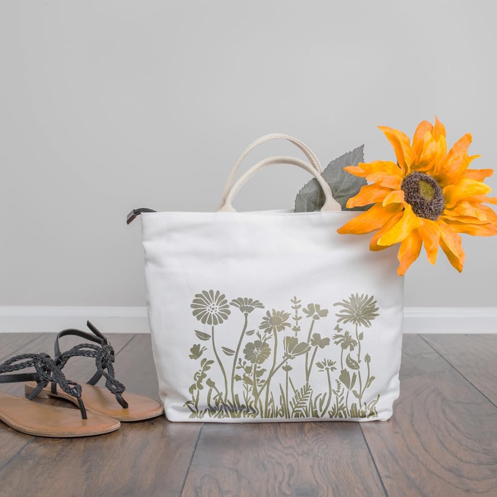 eco-friendly reusable wildflower stencil for DIY art projects