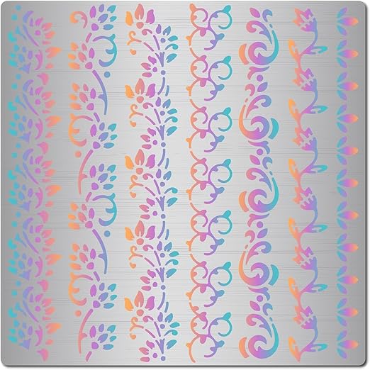 flower border metal stencil