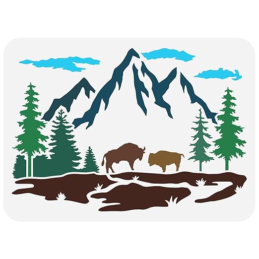 mountain stencil
