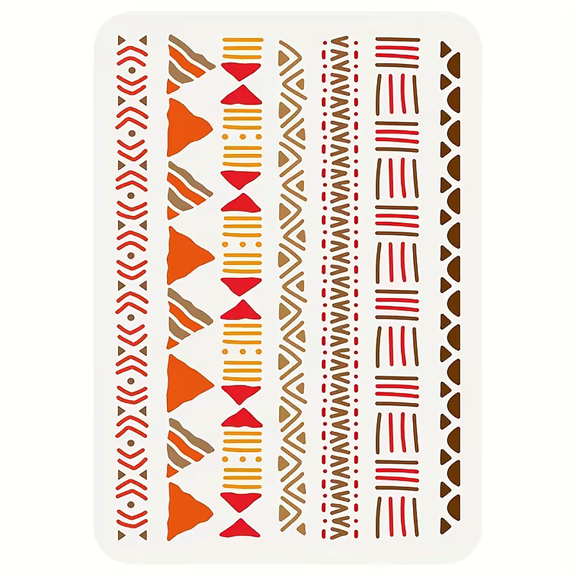 tribal border stencil for diy art and craft
