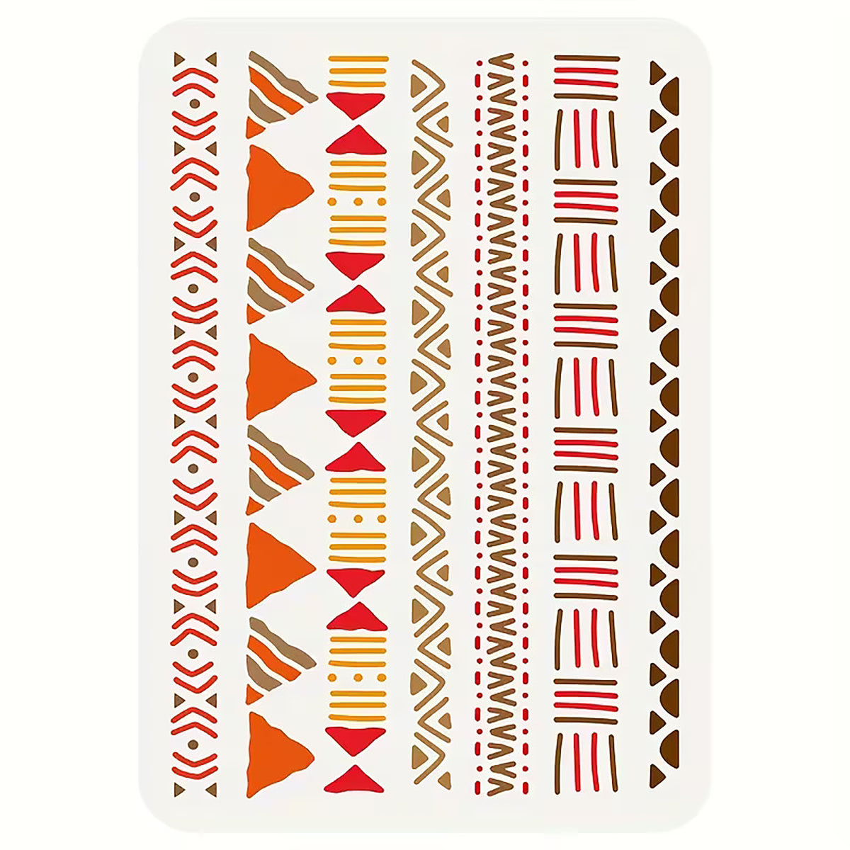 tribal border stencil for diy art and craft
