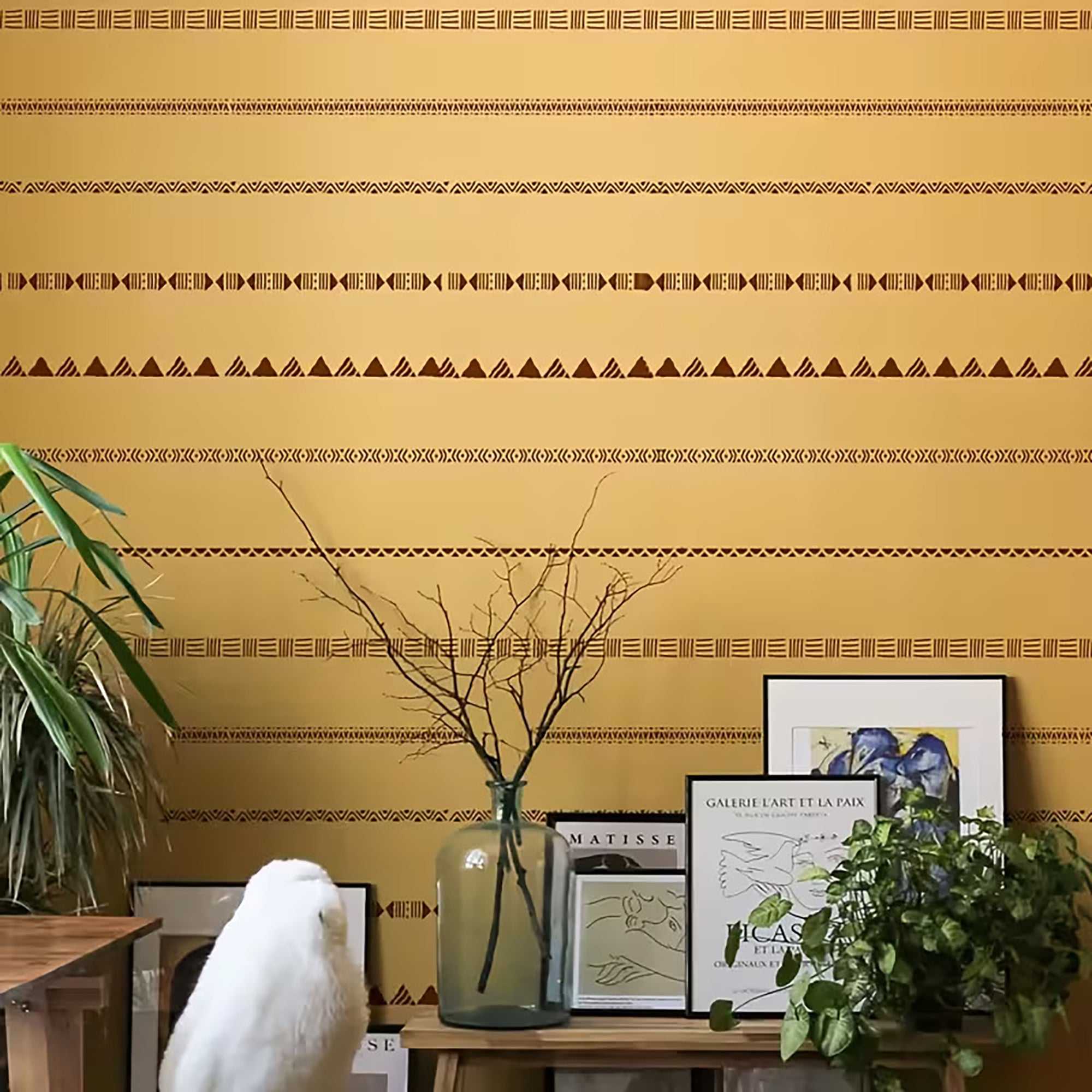 plastic stencil for wall border painting
