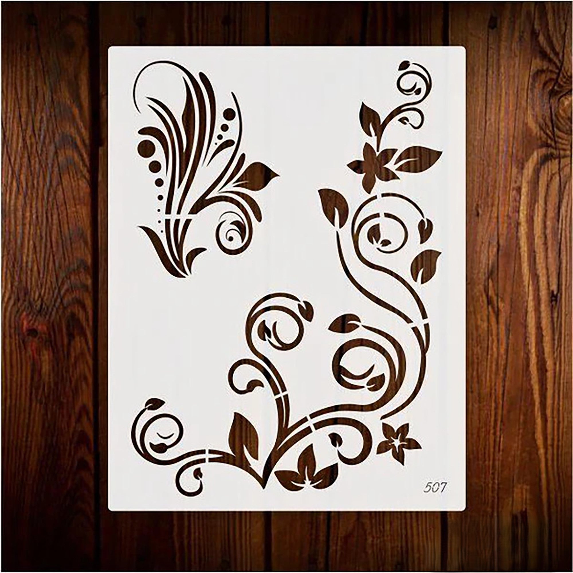 tribal flower stencil for diy painting
