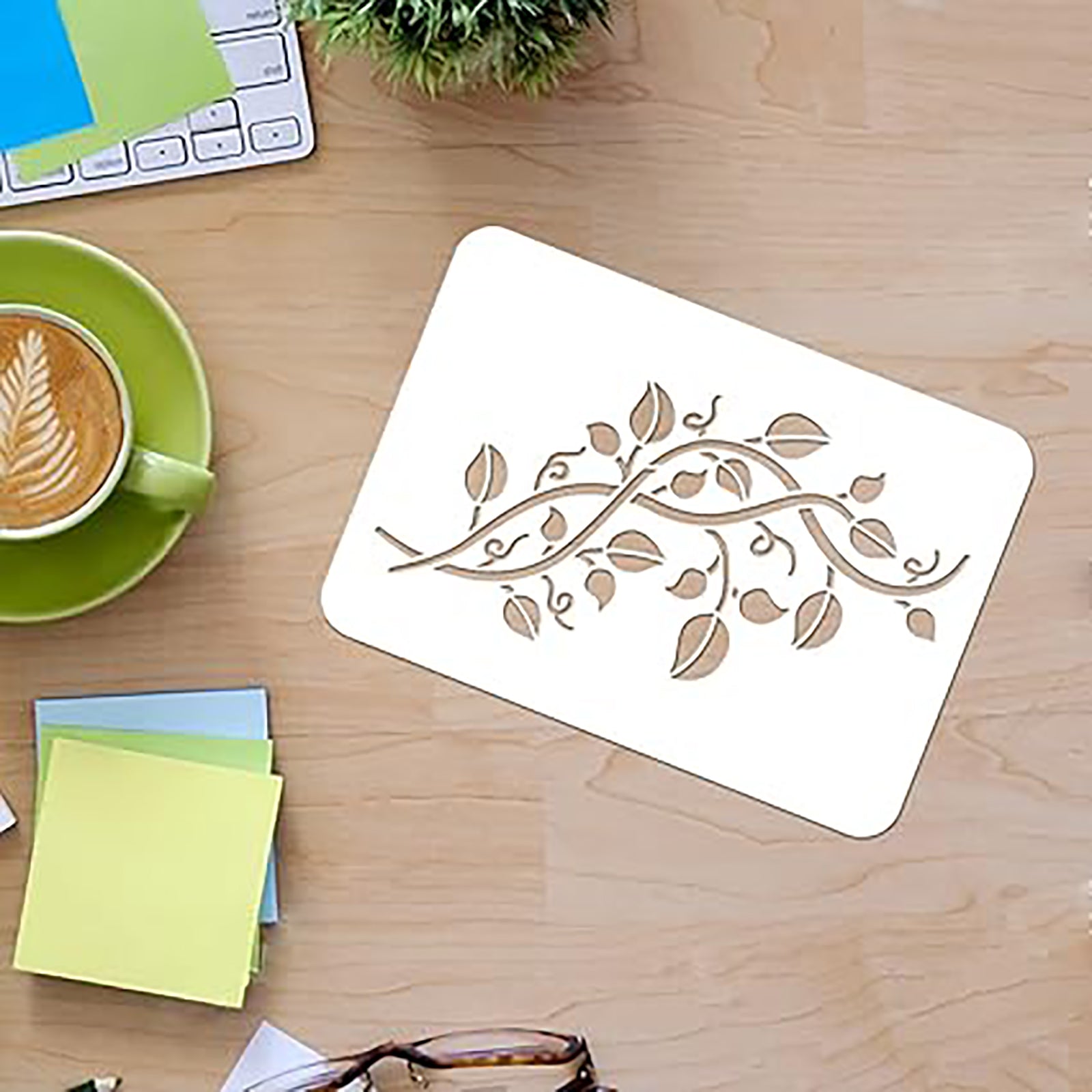 leaf painting stencil

