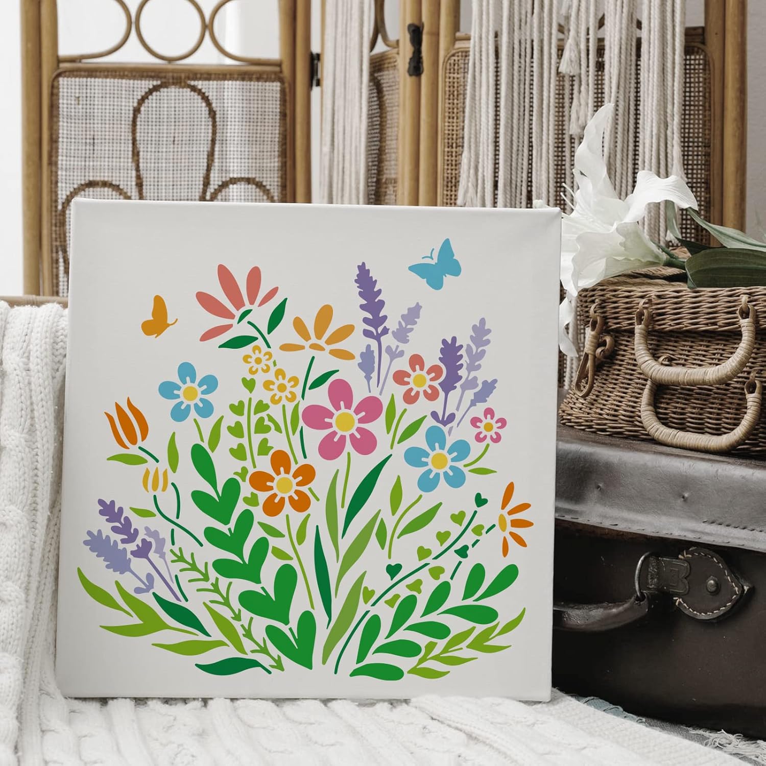 botanical stencil art
