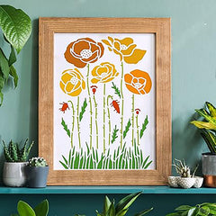 floral border stencil
