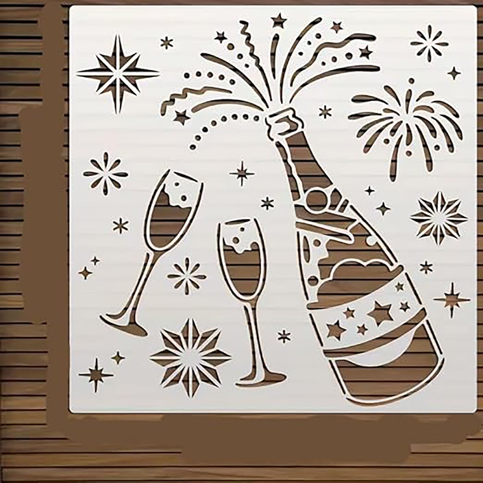 champagne celebration painting stencil