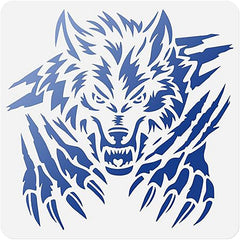 wolf stencil diy

