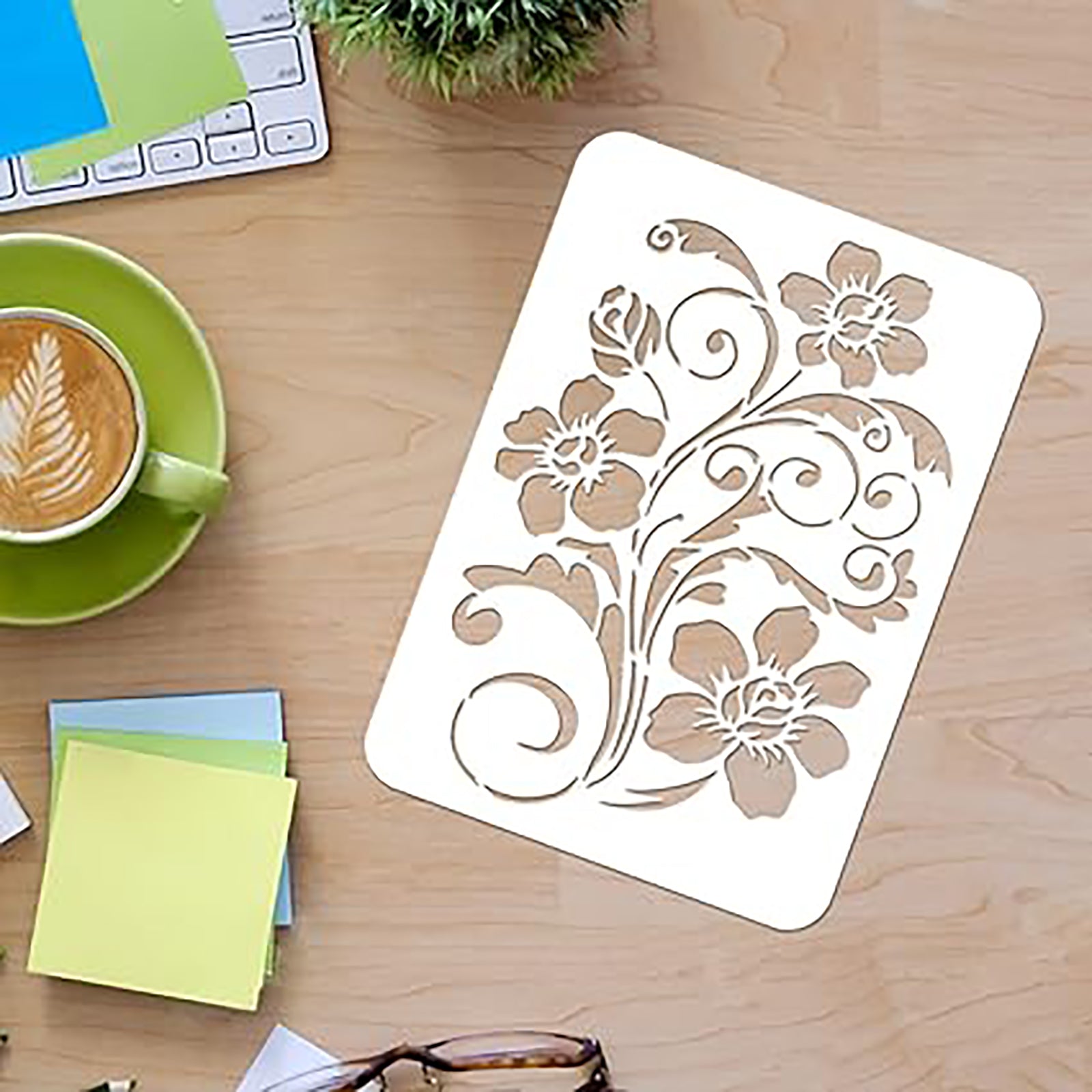 orchid flower stencil
