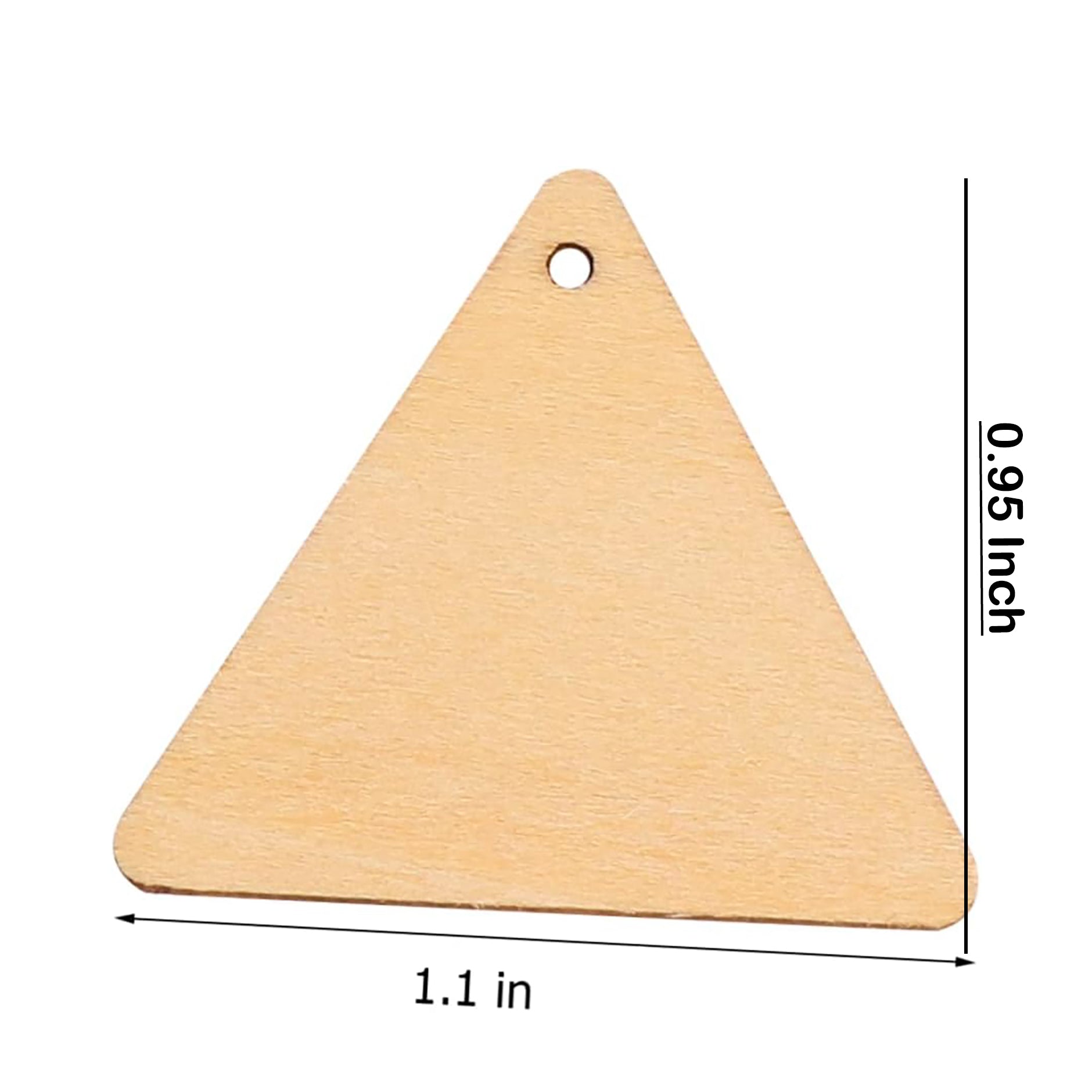 small 3cm triangle wood cutouts for jewelry making