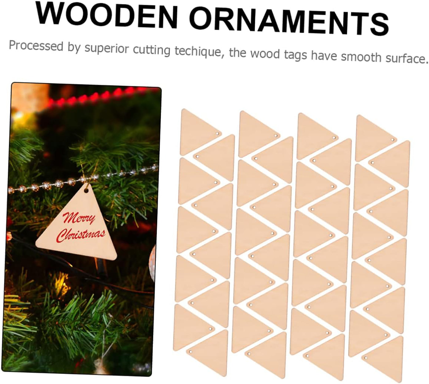 triangle wood cutouts for classroom art and craft activities