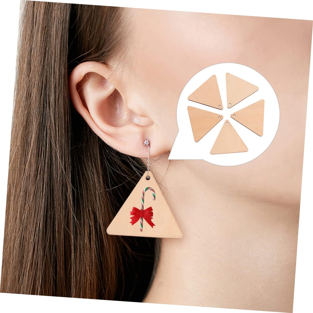 bulk pack of unfinished triangle wooden ornaments for favors