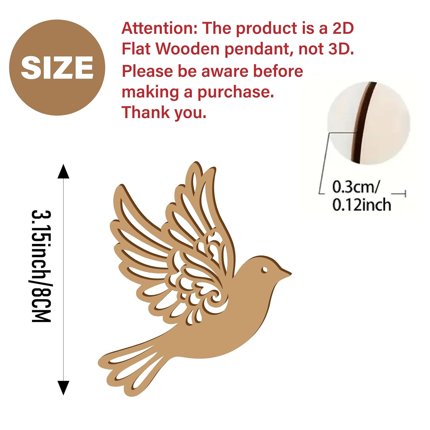 wooden bird shapes for diy crafts
