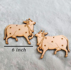 wooden cow shape for lippan art