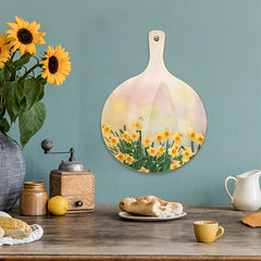 wooden round boards with handles for wedding and event crafts