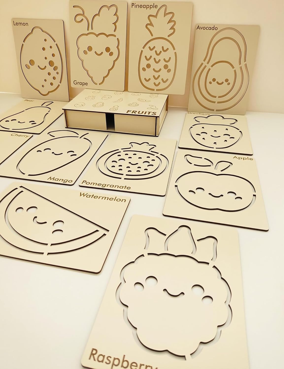 fruit shape tracing board for kids