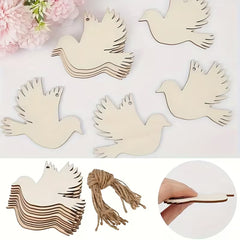 unfinished wooden bird shape
