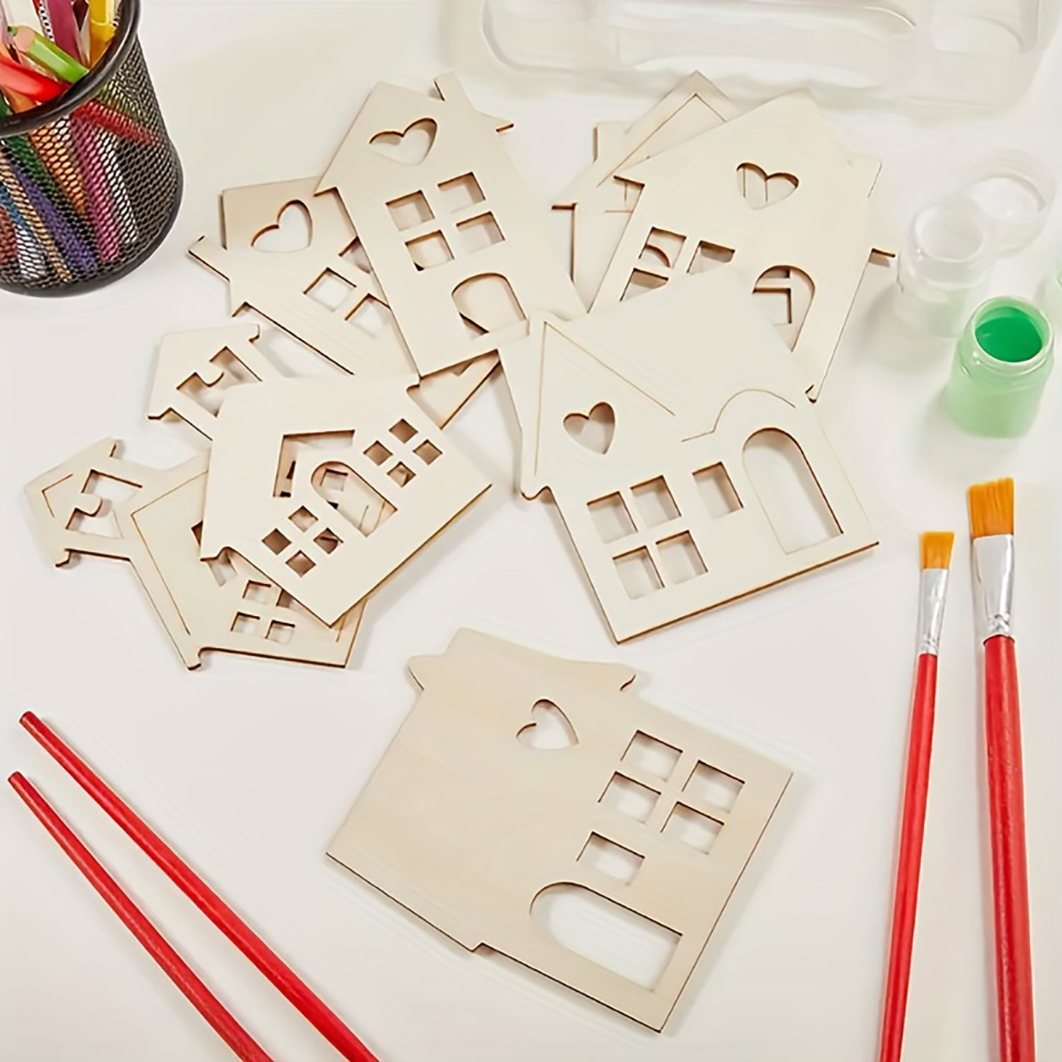 blank wooden ornaments for painting