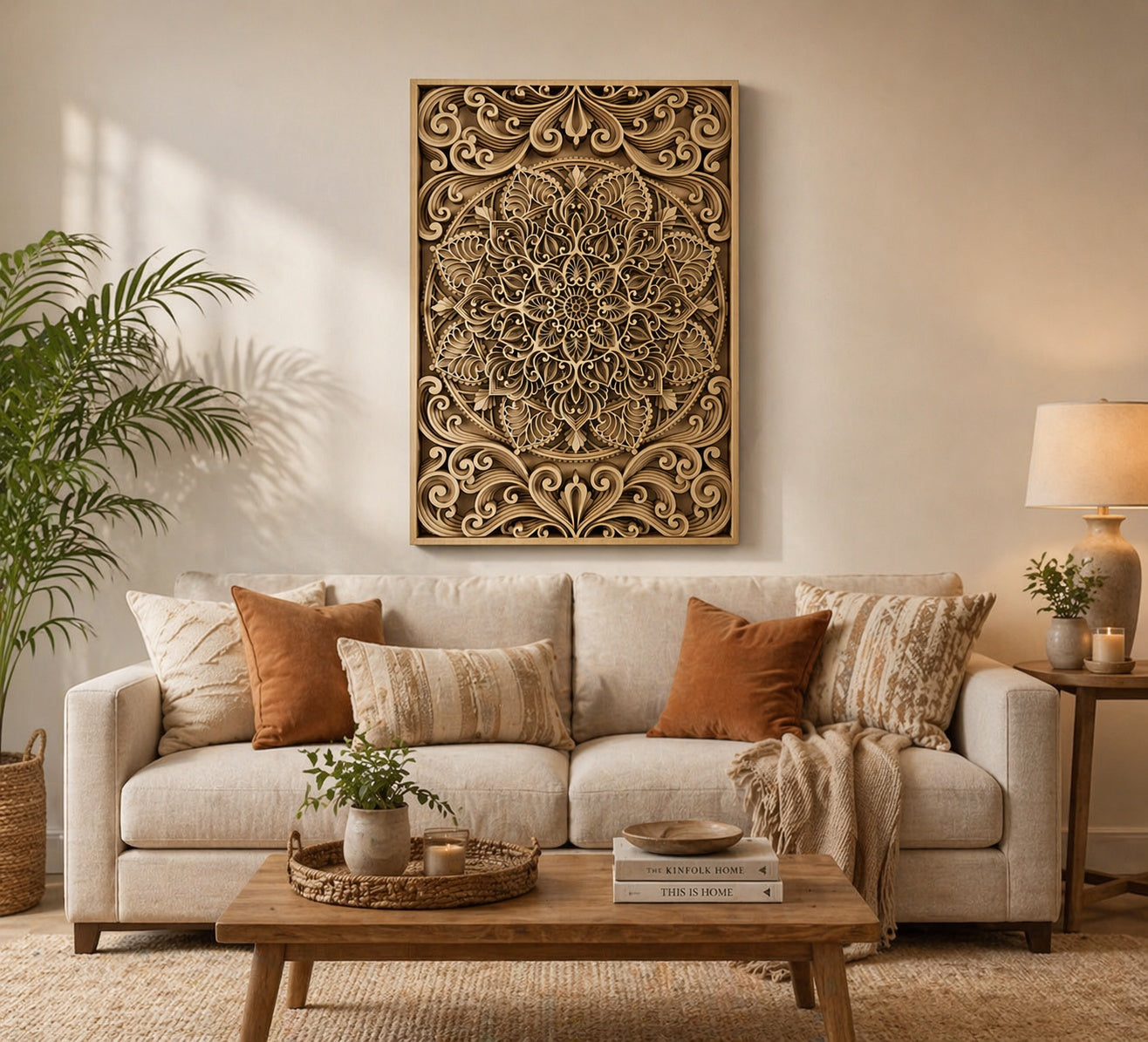 rectangular geometric wall art for living room