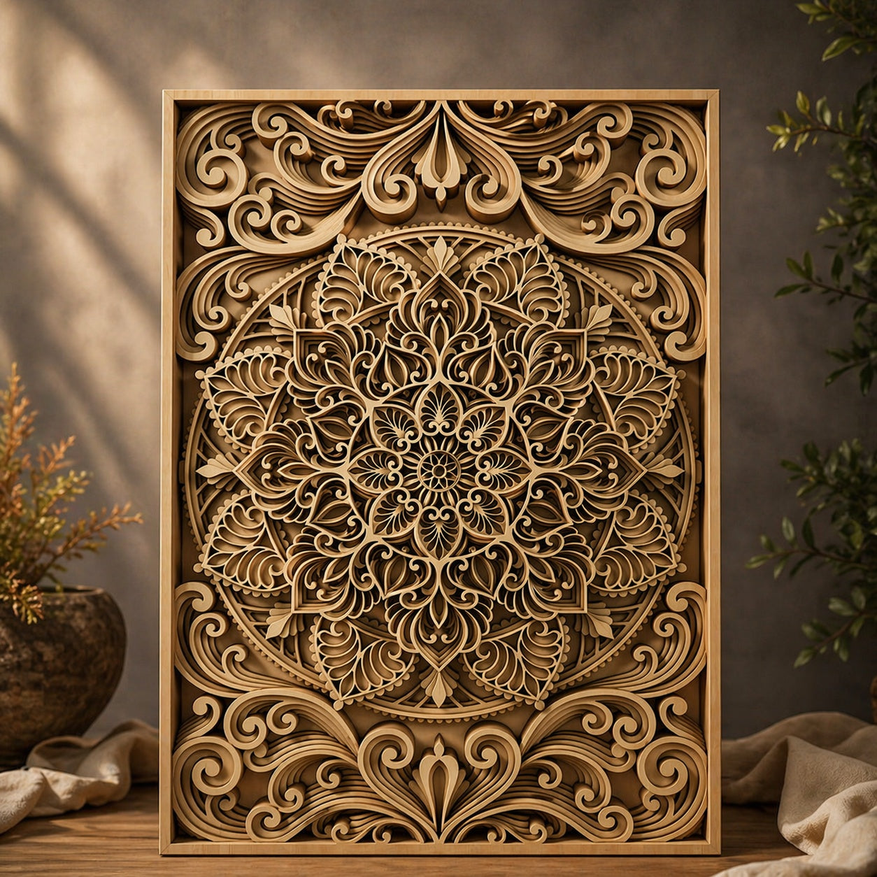 modern boho wall decor wooden hanging
