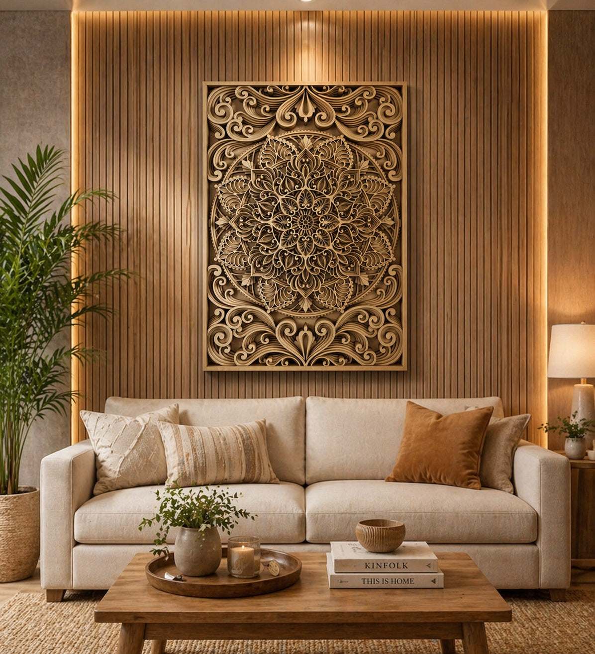 mandala wall accent for hallway decor