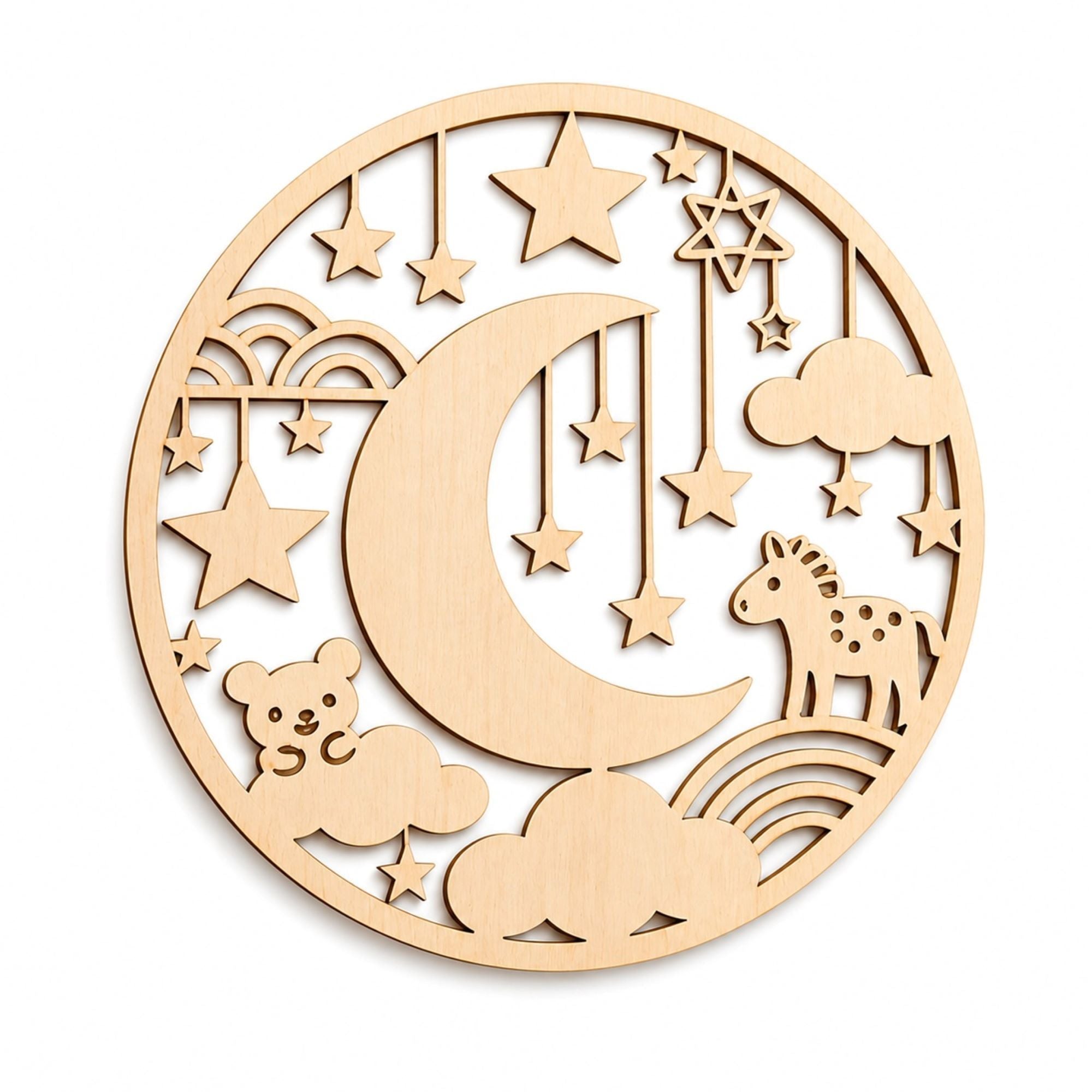 moon and stars wall decor