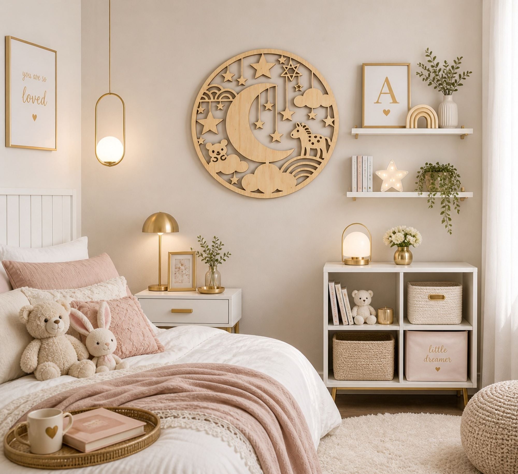 wooden stars wall hanging