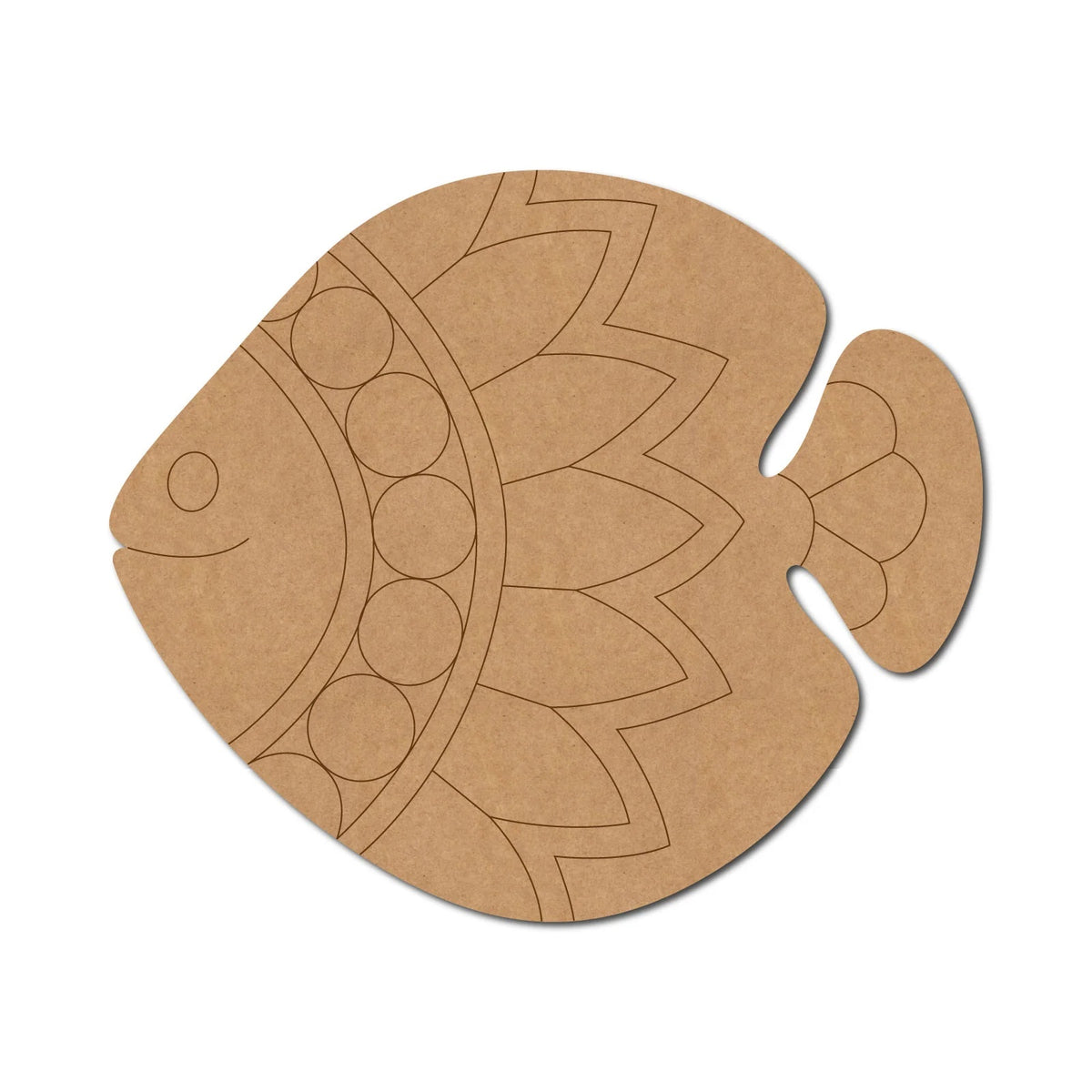 American Elm Wooden Premarked Fish Craft Shapes for DIY Painting Ocean Theme Wall Decor Scrapbooking Art Project