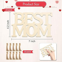 unfinished wooden mom ornaments