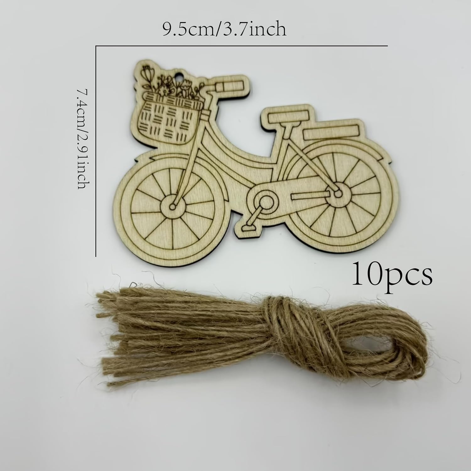 small wooden bicycle shape for painting
