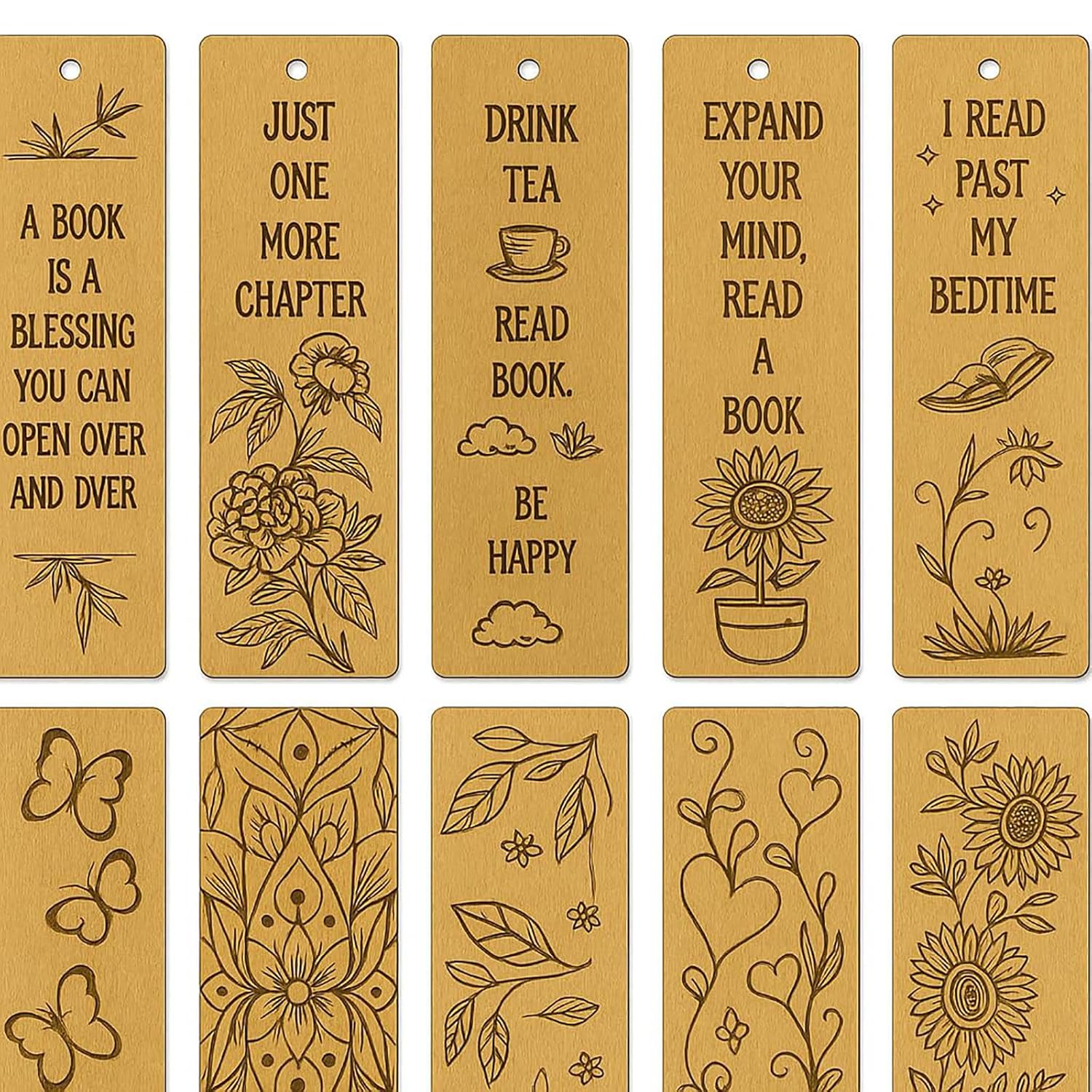 rectangle mdf bookmark for diy art
