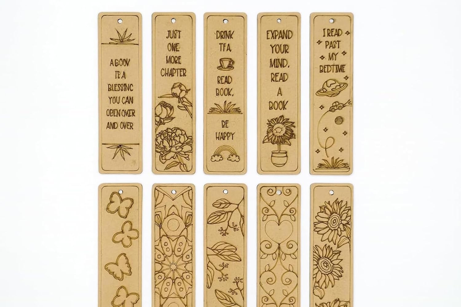 wooden bookmarks for student craft projects
