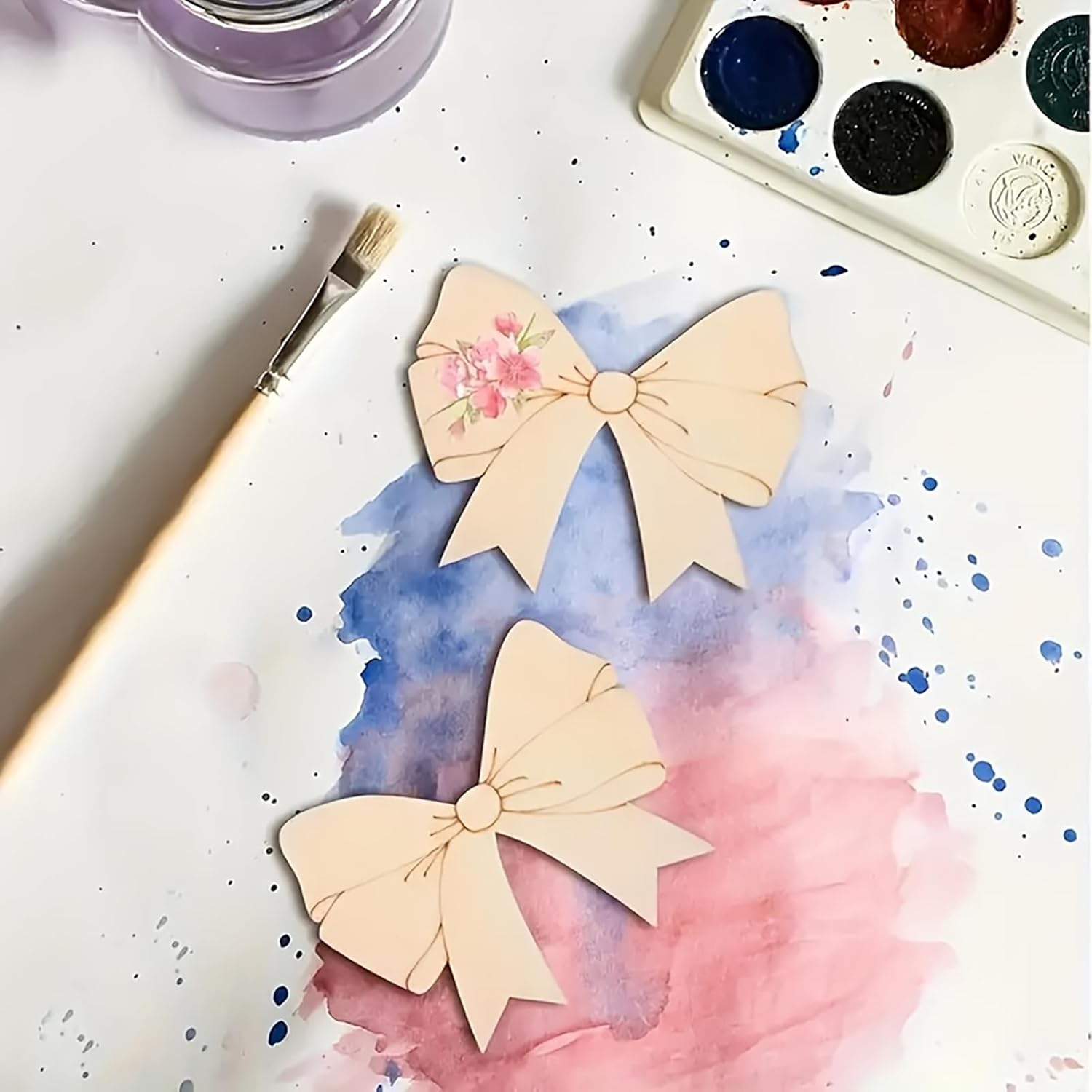 wooden bow shapes for diy crafts