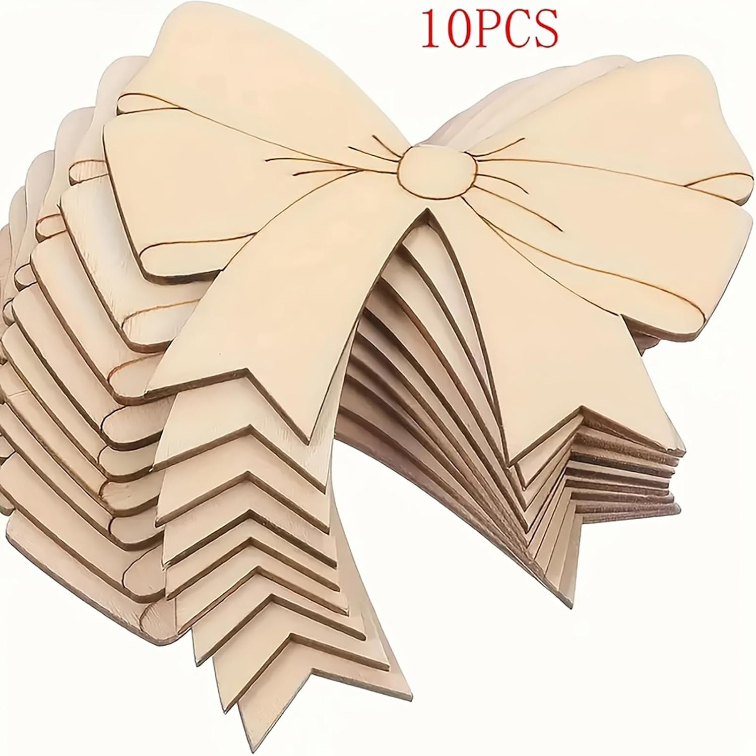 decorative bow wood shapes for crafts
