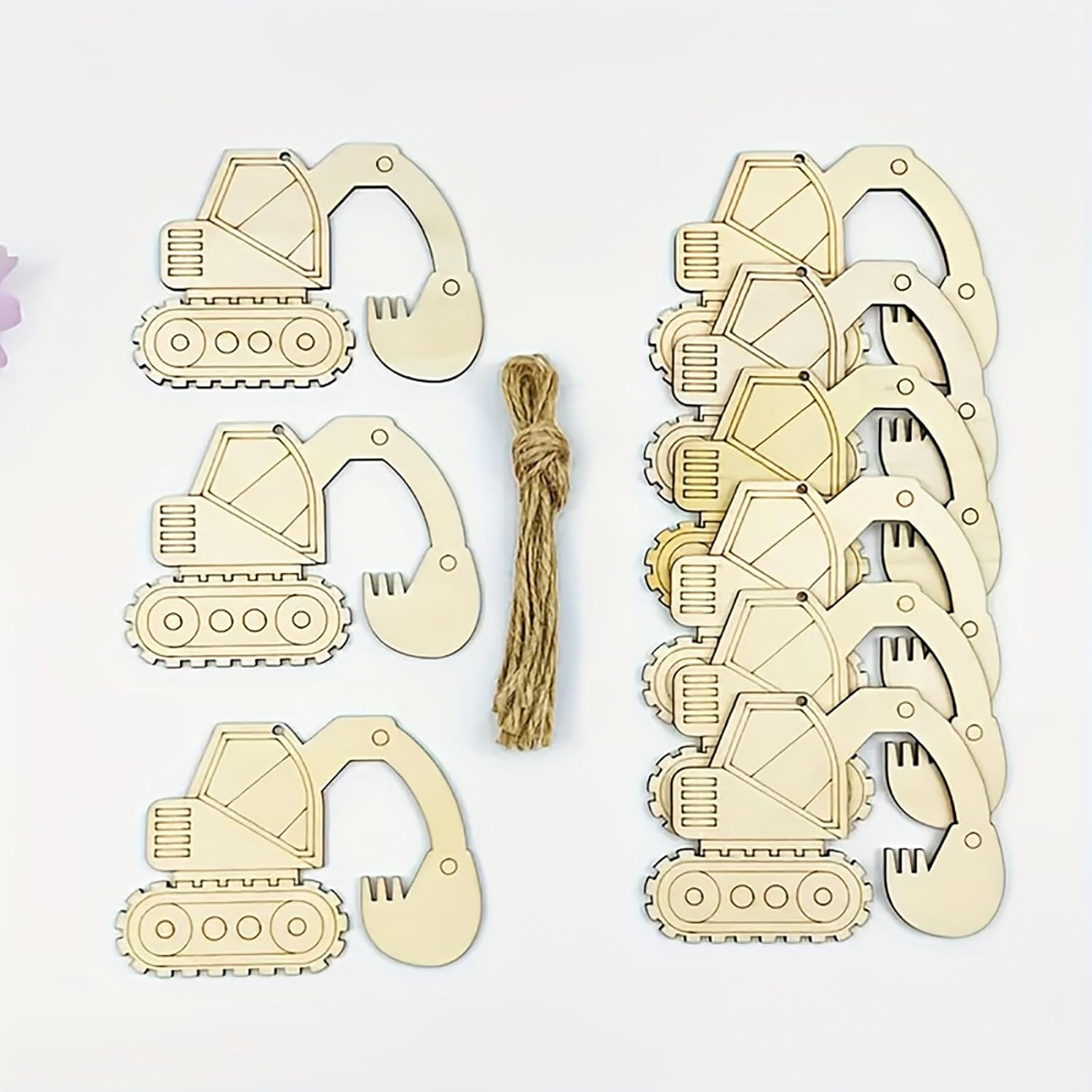 excavator shape mdf cutout for diy art
